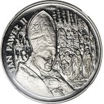 200,000 Gold 1991, John Paul II, bust against altar background, largest of the set, SAMPLE NIKIEL