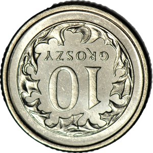 R-, 10 Grosze 2000, mint destrukt, REFLECTION 180 Grad