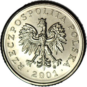 R-, 10 Grosze 2001, mint destrukt, REFLECTION 180 Grad