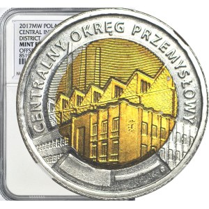 RR-, 5 gold 2017, Central industrial district, DESTRUKT - spilt core on obverse