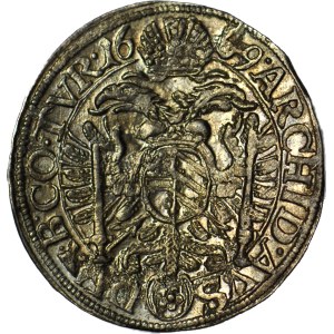 Autriche, Léopold Ier, 3 krajcars 1669, Vienne, frappé