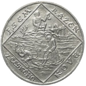 Czechosłowacja, 5 dukatów w srebrze 1928, 10-lat Czechosłowacji