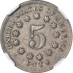United States of America (USA), 5 cents 1868 DOUBLE DIE dates