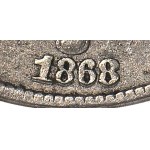 United States of America (USA), 5 cents 1868 DOUBLE DIE dates