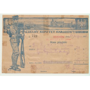 RR-, 20 corone 1916, n. 729, Comitato Nazionale Supremo delle Legioni a Cracovia, non censito presso Lucow's.