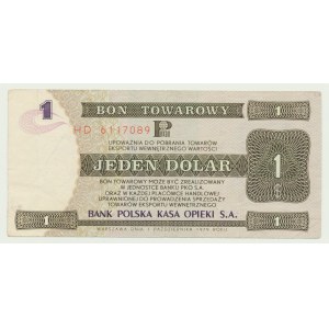 Pewex Gift Certificate, $1 1979, ser. HD