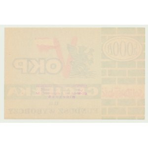 Solidarity, 5,000 zloty 1989, Cegelecka na Fundusz Wyborczy Solidarność Obywatelki Komitet Porozumiewawczy w Szczecinie