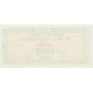 Solidarity, 5000 zloty 1989, Civic Committee Fund, ser. A, rare