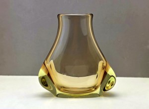 M. Klinger - massive vase two-tone glass - Czechoslovakia 1960s.