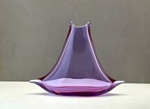 M. Klinger - decorative neodymium glass vase - Czechoslovakia 1970s