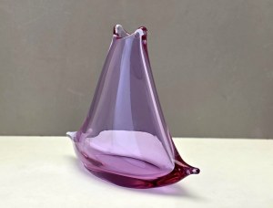 M. Klinger - decorative neodymium glass vase - Czechoslovakia 1970s