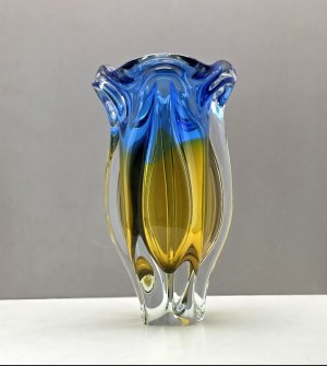 J. Hospodka - Two-color large vase Chribska smelter - Czechoslovakia 1960s.