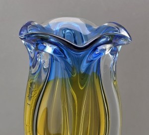 J. Hospodka - Two-color large vase Chribska smelter - Czechoslovakia 1960s.