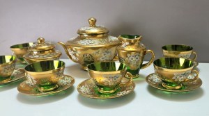 Bohemia - hand decorated tea service - Czechoslovakia 1960s