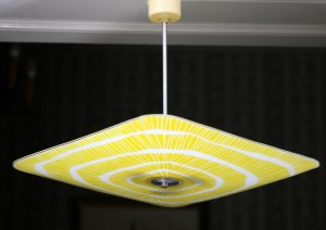 Napako designer glass lamp 1970s Czechoslovakia Umbrella type
