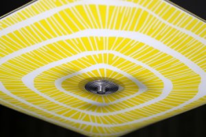 Napako designer glass lamp 1970s Czechoslovakia Umbrella type