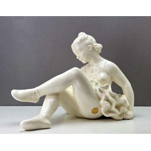 Figura baletnicy - Jihokera Bechynĕ vintage - Czechosłowacja lata 60-te