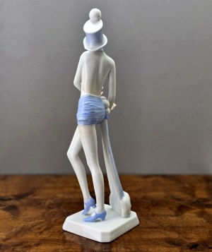Rosenthal - Art Deco porcelain figurine revue dancer - D. Charol - 1921-1922
