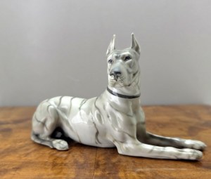Schaubach Kunst - porcelain figurine of a dog - 1st half of the 20th century [ German Dog].