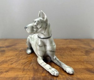 Schaubach Kunst - porcelain figurine of a dog - 1st half of the 20th century [ German Dog].