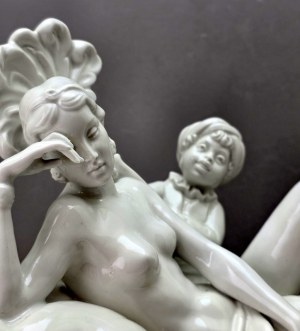 Porcelain figure - Elly Strobach König - atelier - Royal Dux Bohemia 1930s
