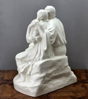 Ceramic figurine '' Lovers'' proj. J. Kalvoda - Bechyne 1960s