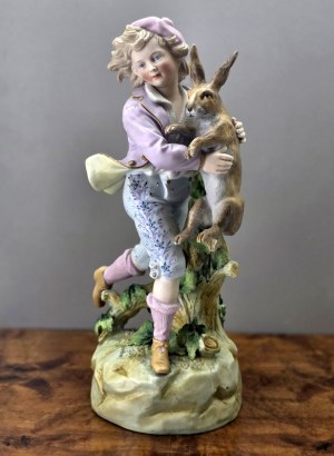 Collectible porcelain figurine '' Alice in Wonderland '' by Ernst Bohne & Söhne - Rudolstadt 1875-1896.