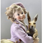 Kolekcjonerska porcelanowa figurka '' Alicja w krainie czarów '' autorstwa Ernst Bohne & Söhne - Rudolstadt 1875-1896