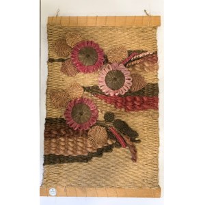 Duży kilim / makrama z włókna kokosowego- Cepelia lata 90-te