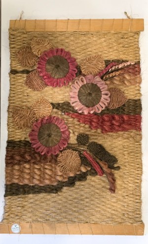 Large kilim / coconut fiber macramé- Cepelia 1990s
