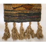 Duży kilim / makrama z włókna kokosowego ''Zachód słońca'' lata 90-te