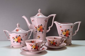 Unique pink porcelain set 1930s.