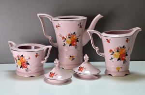 Unique pink porcelain set 1930s.