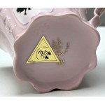 Dekoracyjna filiżanka z różowej porcelany firmy HC Chodov - Czechosłowacja lata 70-te