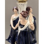 Niespotykana lampa figuralna Trzy Gracje - Royal Dux lata 90-te