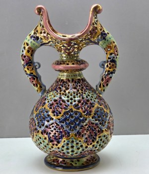 Fischer J. Budapest - imperial openwork majolica - late 19th century. [Austro - Hungary ]