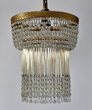 Crystal lamp from the Jabloneckie Szklary factory - Czechoslovakia 1960s