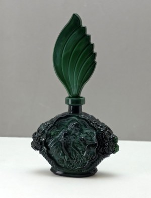 Bohemia - Art Deco style perfume flacon made of malachite glass