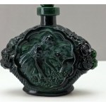 Bohemia - flakon na perfumy w stylu Art Deco ze szkła malachitowego