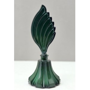 Bohemia - flakon na perfumy w stylu Art Deco ze szkła malachitowego - lata 60-te
