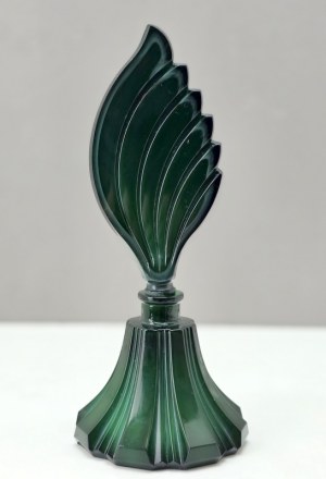 Bohemia - Art Deco style perfume bottle in malachite glass - 1960s