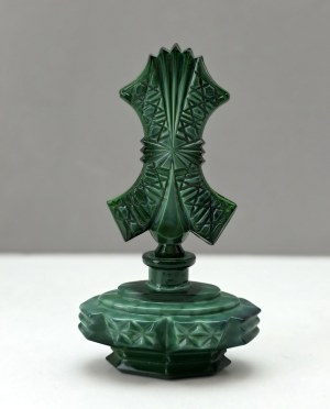Bohemia - Art Deco style perfume bottle in malachite glass - 1960s
