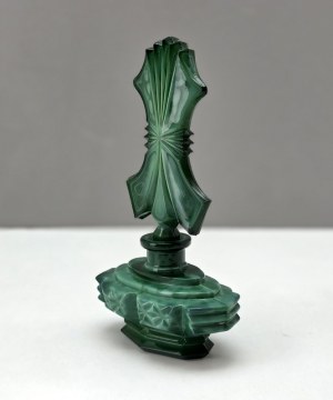 Bohemia - Art Deco style perfume bottle in malachite glass - 1960s