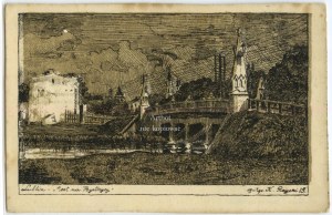 Lublin, Bridge on the Bystrzyca River (drawing by K. Rayski)
