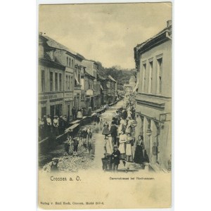 Krosno Odrzańskie, Dammstrasse bei Hochwasser
