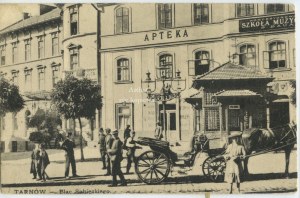 Tarnów, Sobieski Square (pharmacy, music school, carriage house)