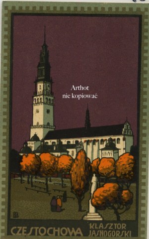 Czestochowa, Jasna Gora Monastery (steindruck)