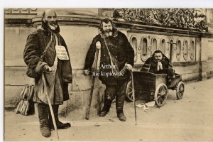 Czestochowa, beggars in front of the Jasna Gora Monastery