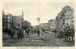 Elk, Lyck, Der Russeneinfall in Ostpreusen, Der Marktplatz