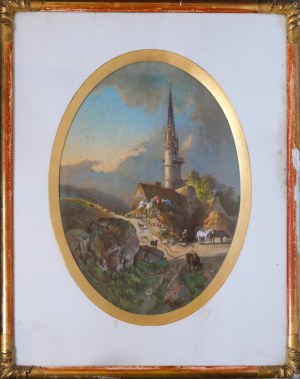 Julius DE JAEGHER (b. 19th century), Romantic Landscape, ca. 1900